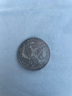 piece 100 francs argent Marie curie 1984 - Photo 1/2