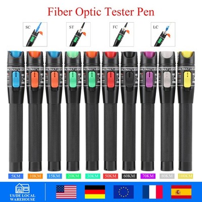 Glasfaser Tester 10/30/50/80 MW FTTH Optischer Stift SC/FC/ST Roter