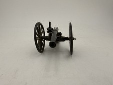 Vintage Cast Iron Toy Cannon Artillery Black Spoked Wheels