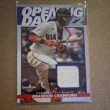 Topps 2022 Opening Day Relic Brandon Crawford San Francisco Giants #ODR-BC