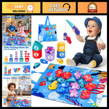 Montessori Fishing Game  Stacking Cups - Educational Toys for 1-2 Year Olds, Gi