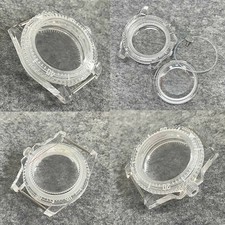 40mm SUB Plastic Transparent Case Watch Case for NH35/NH36 Watch Movement Parts
