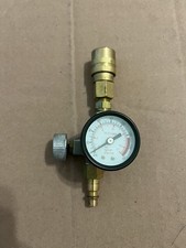 Inline Air Pressure Regulator with Gauge Solid Brass Construction 125 PSI
