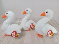 Ty Beanie Baby Gracie the Swan Plush Toys Lot Of 3 With Tags New Old Stock 