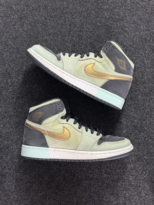 Nike Jordan 1 Retro High Mint Foam Anthrazit Gold Metallic 40
