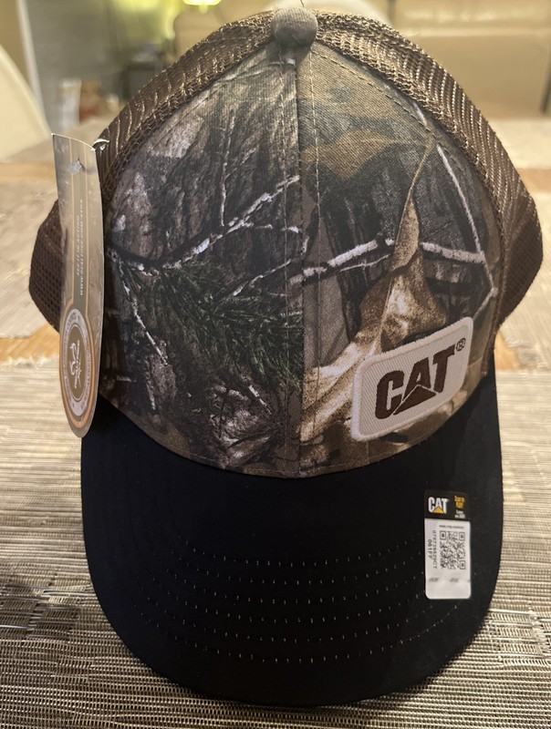 Caterpillar CAT Equipment Vintage Realtree Block Camouflage Mesh Cap/Hat