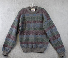 VTG Alps Merrimac Valley New England Crewneck 100 Wool Sweater Men Large