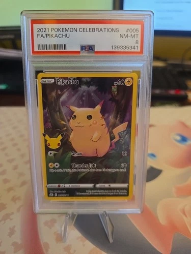 2021 POKEMON CELEBRATIONS #005 FULL ART/PIKACHU PSA 8