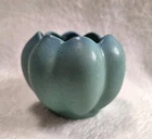 Vintage Van Briggle Small Pottery Bowl signed two toned Melon Shape 1920-30's