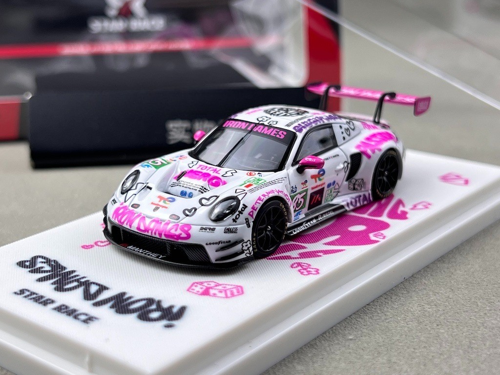 SR 1:64 911 GT3 R #85 Dames Racing Sports Model Diecast Metal Car