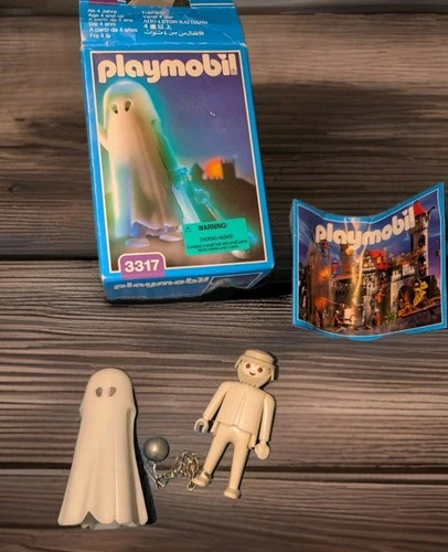 Vintage 1993 Playmobil 3317 Glow in the Dark Ghost w/ Box