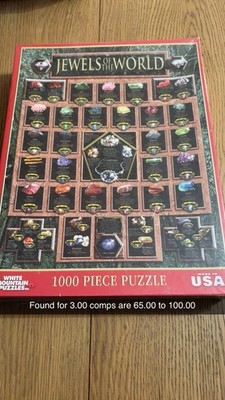 NEW White Mountain Puzzle JEWELS OF THE WORLD 1000 Pc Puzzle 2008 SEALED/NEW