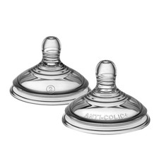Tommee Tippee Advanced Anti-Colic Baby Bottle Nipples, Breast-Like for A Nat...
