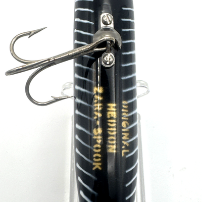 Vintage Heddon Original Zara Spook Fishing Lure Rare Black & White