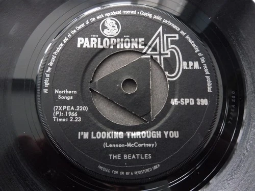 The Beatles – I'm Looking Through You 1966 RHODESIA 45 PARLOPHONE TRI CENTRE