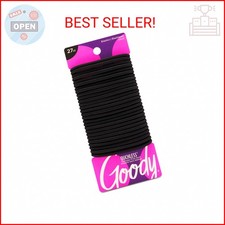 Goody Ouchless Women's Elastic Hair Ties - 27 Count, Black - 4MM for Medium Hair