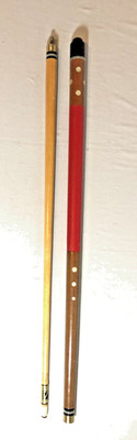 Vintage Wooden Pool Cue Stick  2 Piece Ajay 46-20095 Used