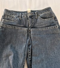 Womens Jeans Sz 14 Sonoma Life  Style Denim Button Back Pocket 8.5" Boot EUC