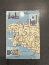 Postkarte Landkarte Le Finistere, Saint Thég...