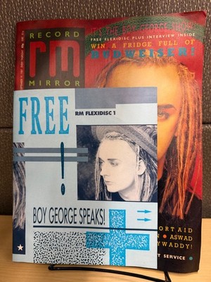 RECORD MIRROR MAGAZINE (SEPTEMBER 19 1987) BOY GEORGE COVER + FLEXI
