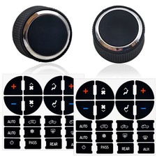 2 Packs Rear Radio Volume Control Knob with AC Dash Button 2sticker 2Knob.