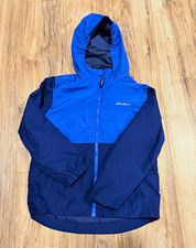 Eddie Bauer Kids Hooded Full Zip Colorblock Jacket Blue/Navy M 10/12 SKU0051