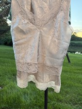 Christian Dior Vintage Camisole And Slip Lingerie Nude Floral Lace Large