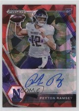2021 Panini Prizm Draft Picks Red Ice Peyton Ramsey #DPA-PRA Auto 06tg