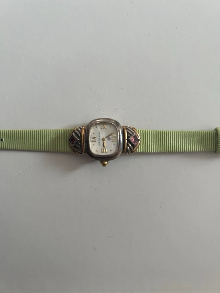 David Yurman Green Leather Watch with Silver Stainless Steel - Image 2 of 3