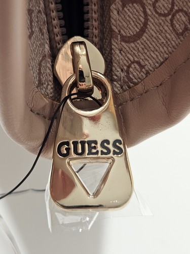 Guess V7200081 Mocha Brwn Logo Print Junction Travel Insulated Cutout Lunch Tote - Picture 4 of 12