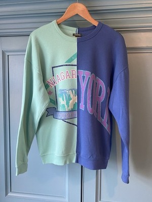 Vintage Retro Wild Fable Baumwollmischung Unisex blau türkis Gr. S Pullover sehr guter Zustand