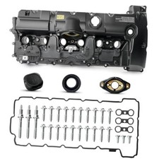 11127552281 Upgraded Aluminum N52 Engine Valve Cover Kit Aluminum Black 