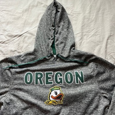 Oregon Ducks Hoodie Pullover Gray Mascot Logo Size Medium Top of the World NCAA