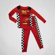 Disney Cars Lightning McQueen Boys Red Long Sleeve Pajama Set 2 Piece