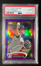 2012 Topps Chrome Purple Refractor #154 Liam Hendriks PSA 10 POP 1