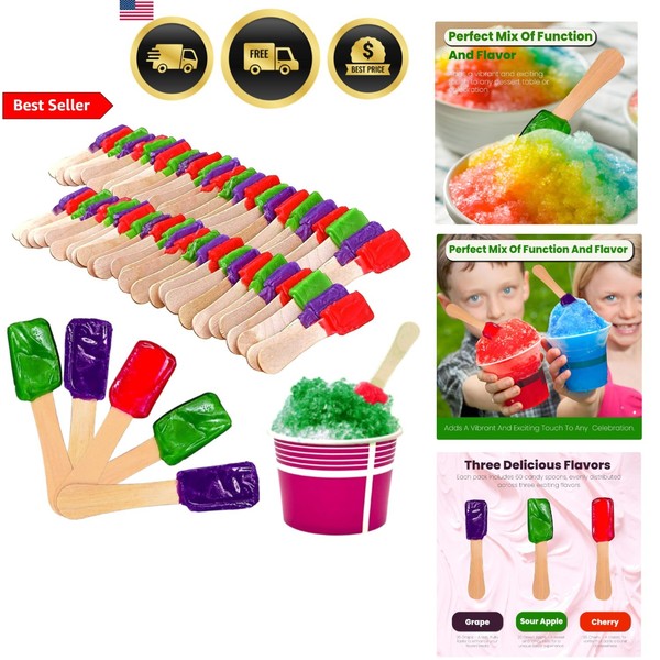 Cono de nieve cucharas de caramelo sabores surtidos paquete de fiesta 51 utensilios