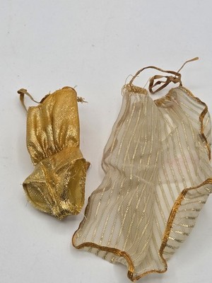 VINTAGE 1980 GOLDEN DREAM BARBIE ORG. GOLD BODY SUIT & Skirt SUPERSTAR ERA