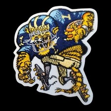 Michigan Wolverines Vintage Style Patch. Embroidered. Iron On Backing. 3"x2.5"