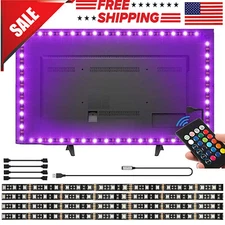 5V USB TV Back Light 5050 RGB LED Lights Strips Colour Changing w/Remote Control