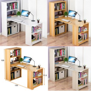 desk with bookcase
