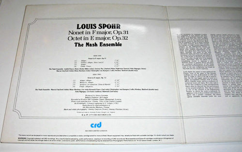 CRD 1054 *SPHOR* Nonet / Octet - *THE NASH ENSEMBLE* - Picture 4 of 5