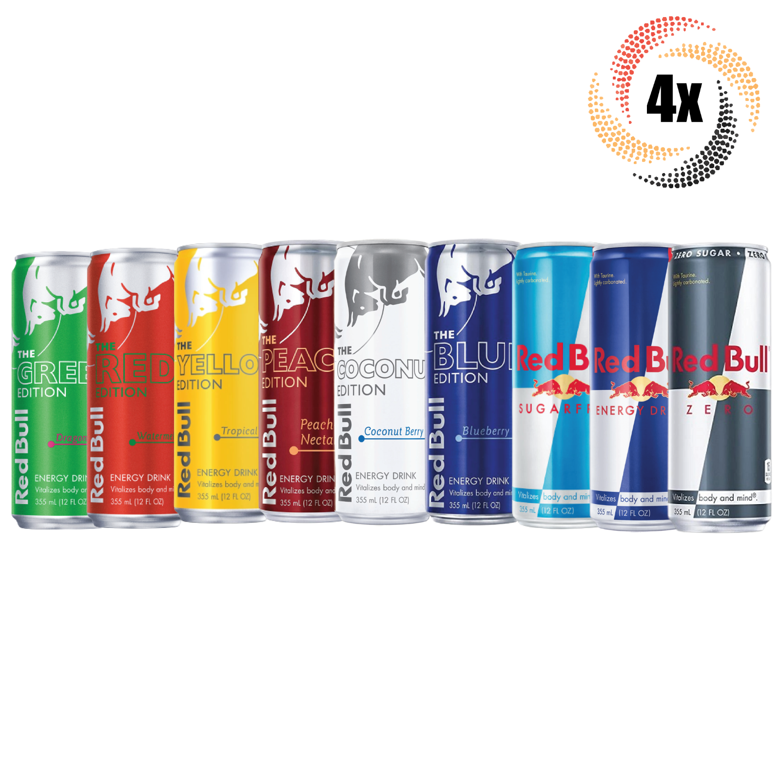 Distrahere Barry Anerkendelse 4x Cans Red Bull Variety Flavor Energy Drinks 12oz ( Mix &amp; Match Flavors!  ) | eBay