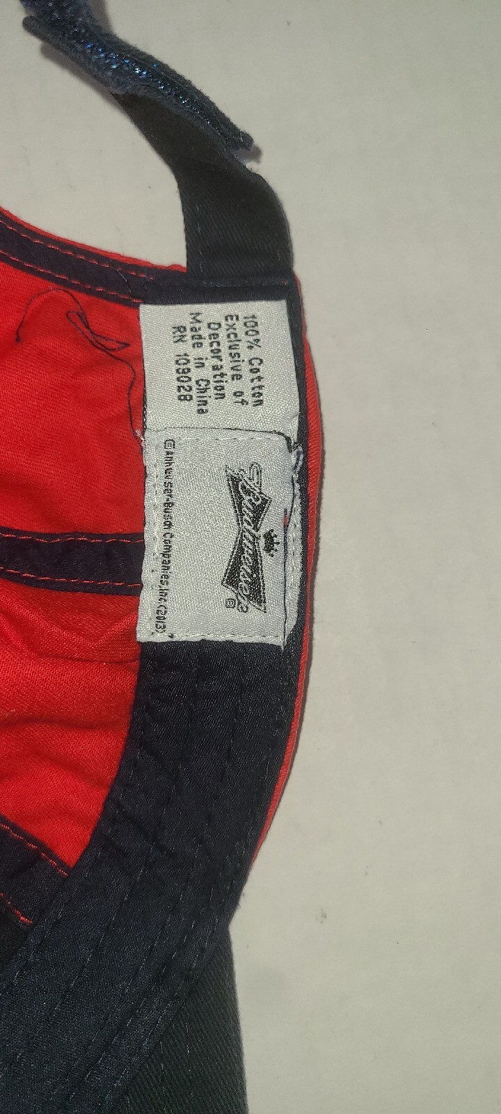 Budweiser Hat Adjustable Strapback Red White And … - image 5