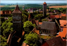 Vintage Postcard Rothenburg Ob Der Tauber Roeder Tower View