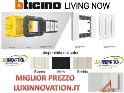 NUOVA BTICINO LIVING NOW PRESE PLACCHE INTERRUTTORI MODULI CONNESSI PREVENTIVO