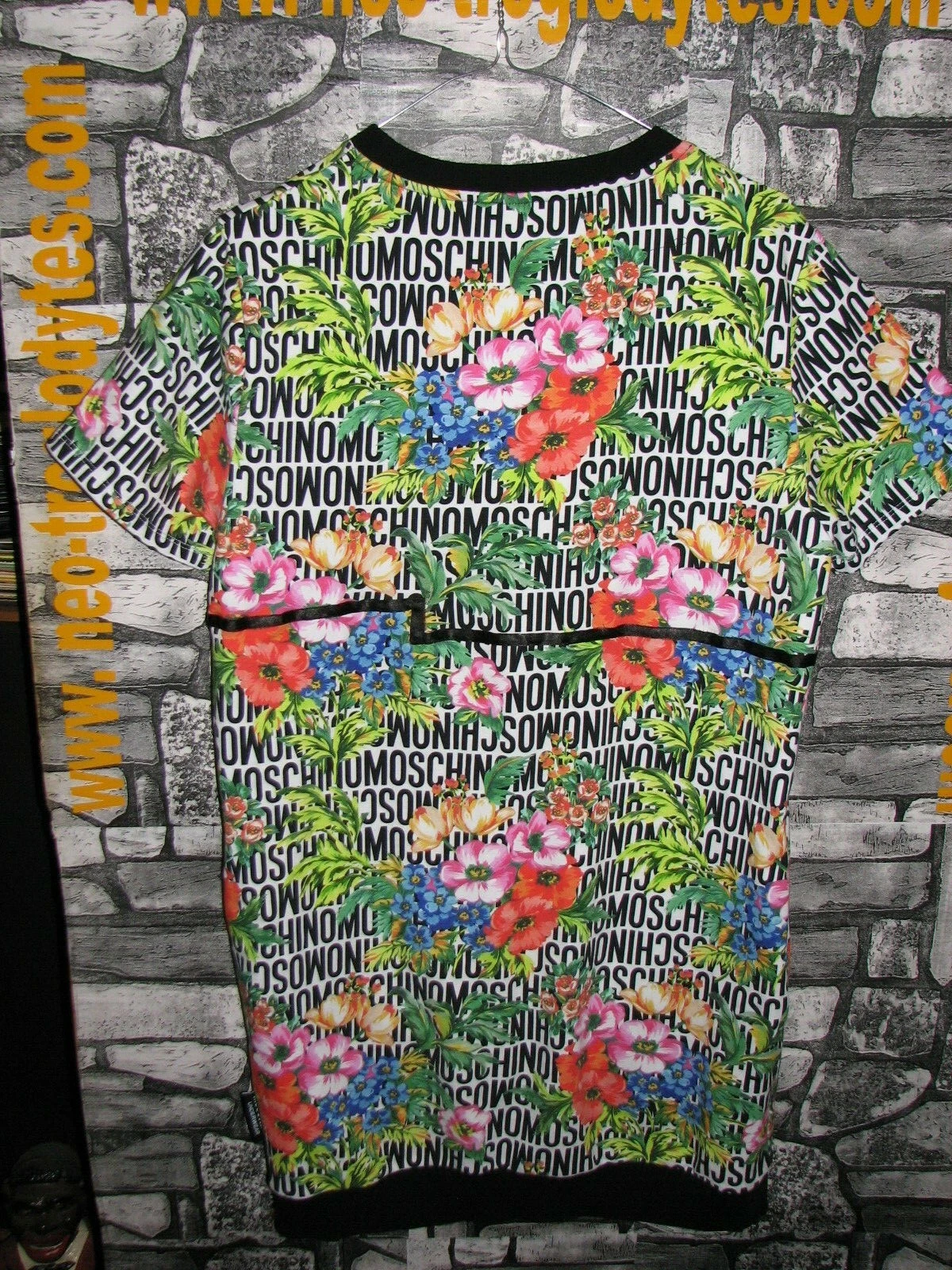 woman vintage MOSCHINO Milan cotton mix dress abito cotone '90s Italy