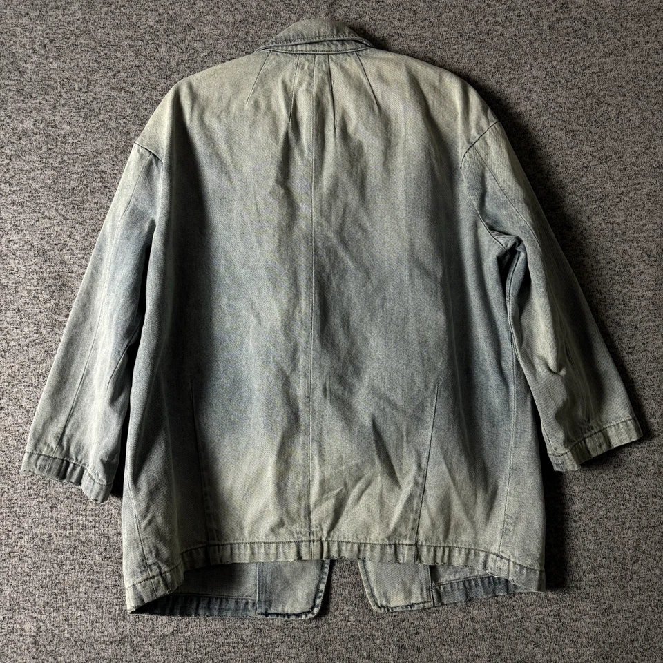 Chaqueta de mezclilla de un botón azul lavado claro Current Elliot para mujer talla 3 Foto 2 de 4