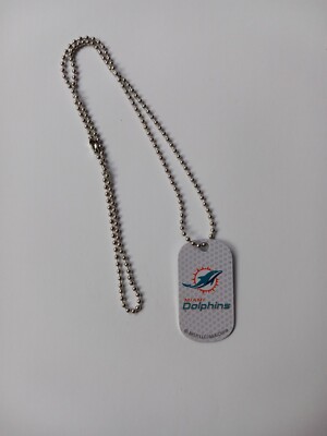 Miami Dolphins Anhänger mit Kette / Dog Tag, NFL American Football, Neu
