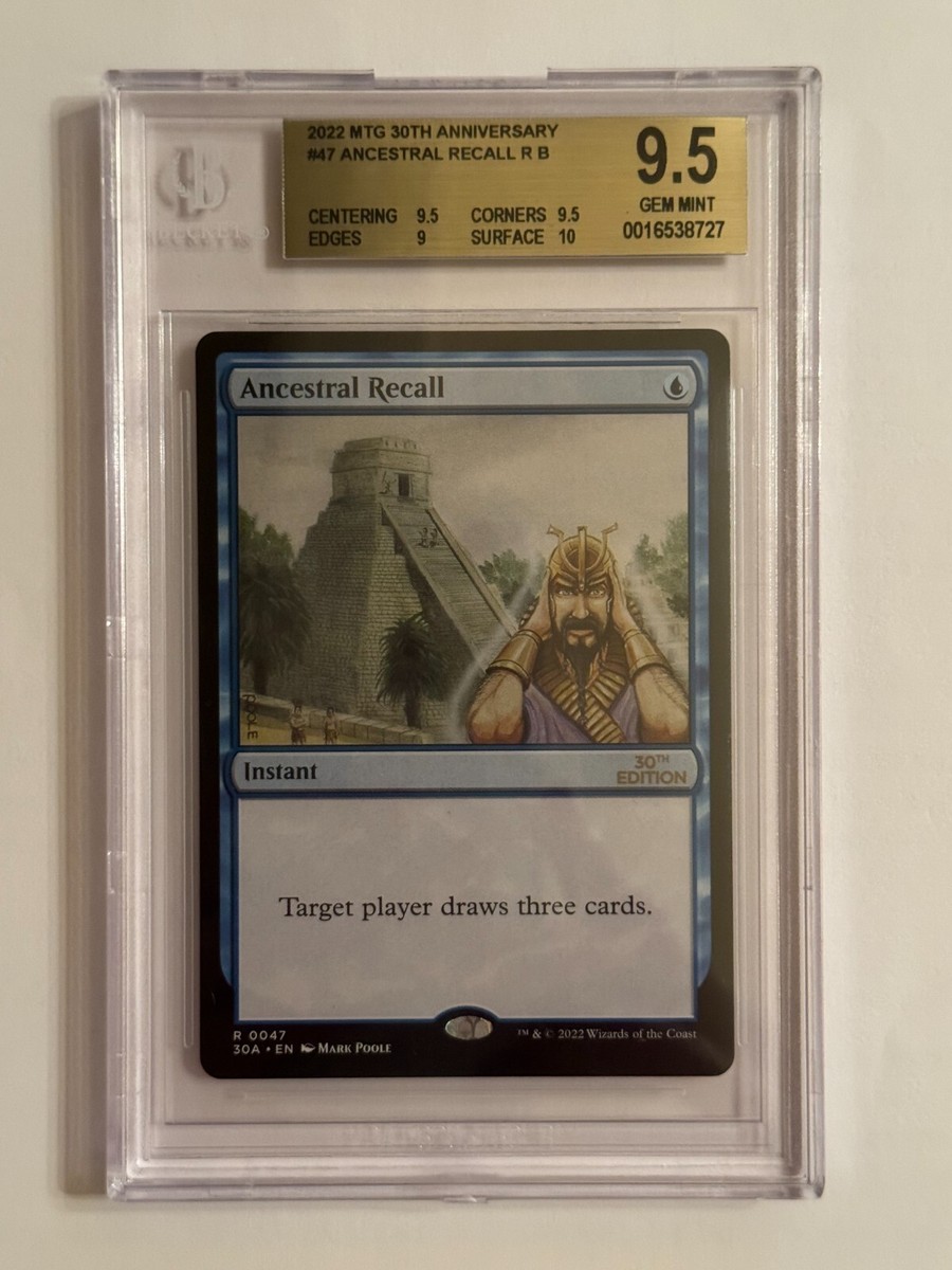 MTG Magic 30th Anniversary Edition Ancestral Recall Beckett BGS 