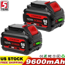 9.6Ah Lithium-Ion Battery /Charger FOR DEWALT 20V/60V MAX FLEXVOLT DCB609 DCB606